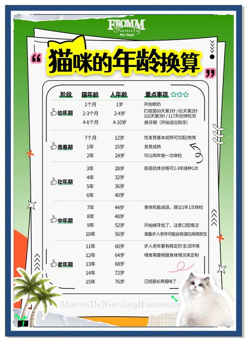 猫十二个月相当于人多少岁_幼年成长，成年防胖，老年呵护